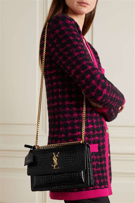 ysl crocodile bag sunset|YSL sunset bag croc.